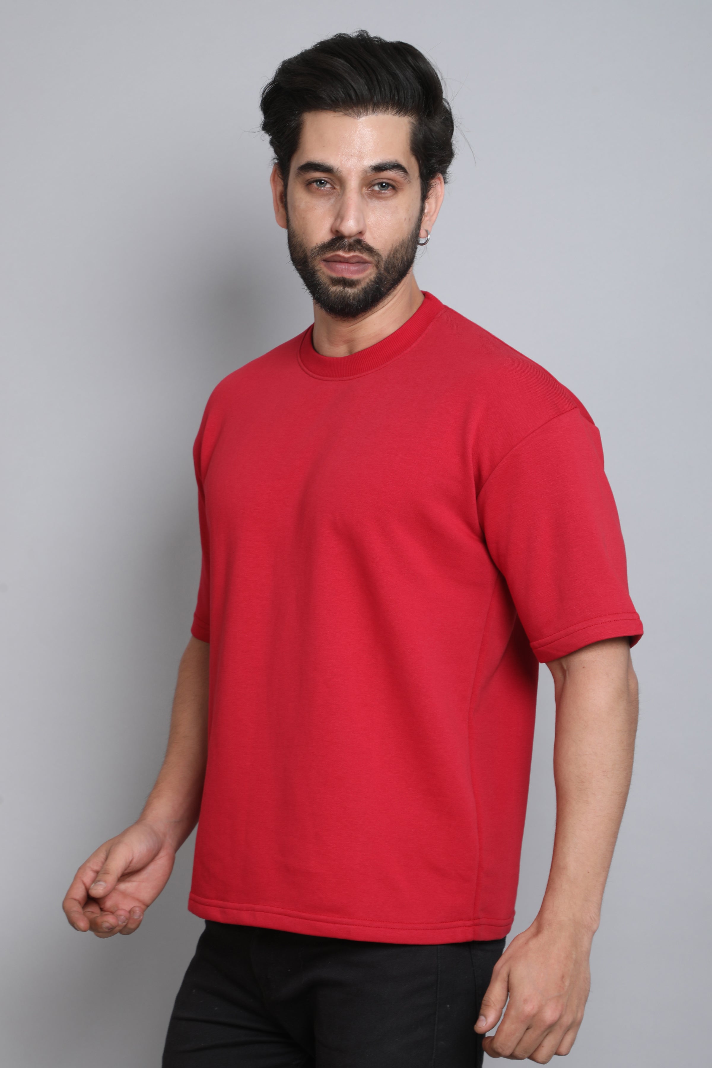 Unisex Red Meet Again Print Oversized T-Shirt